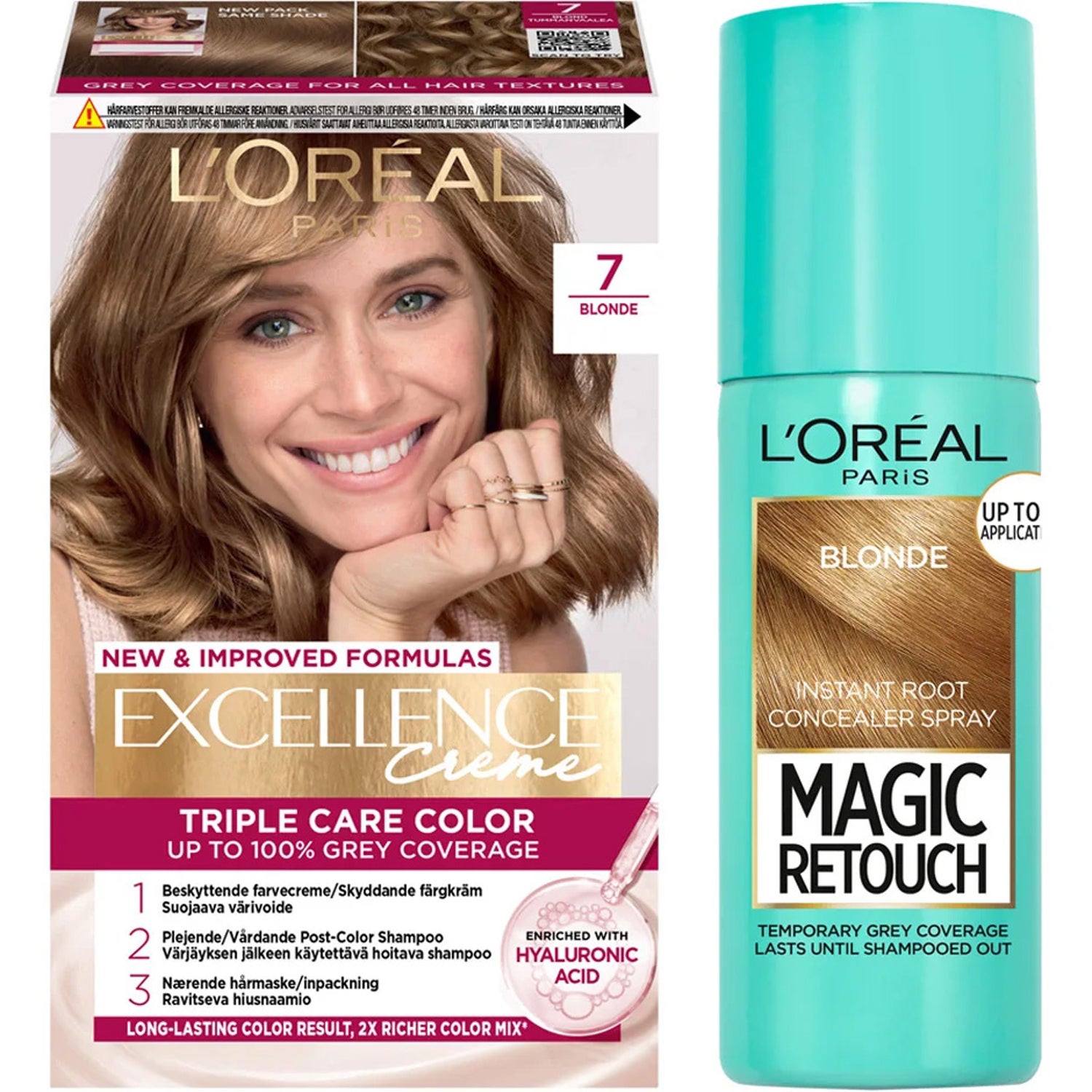 L'Oréal Paris Excellence Excellence 7 Blonde + Magic Retouch Roots 5 Blonde