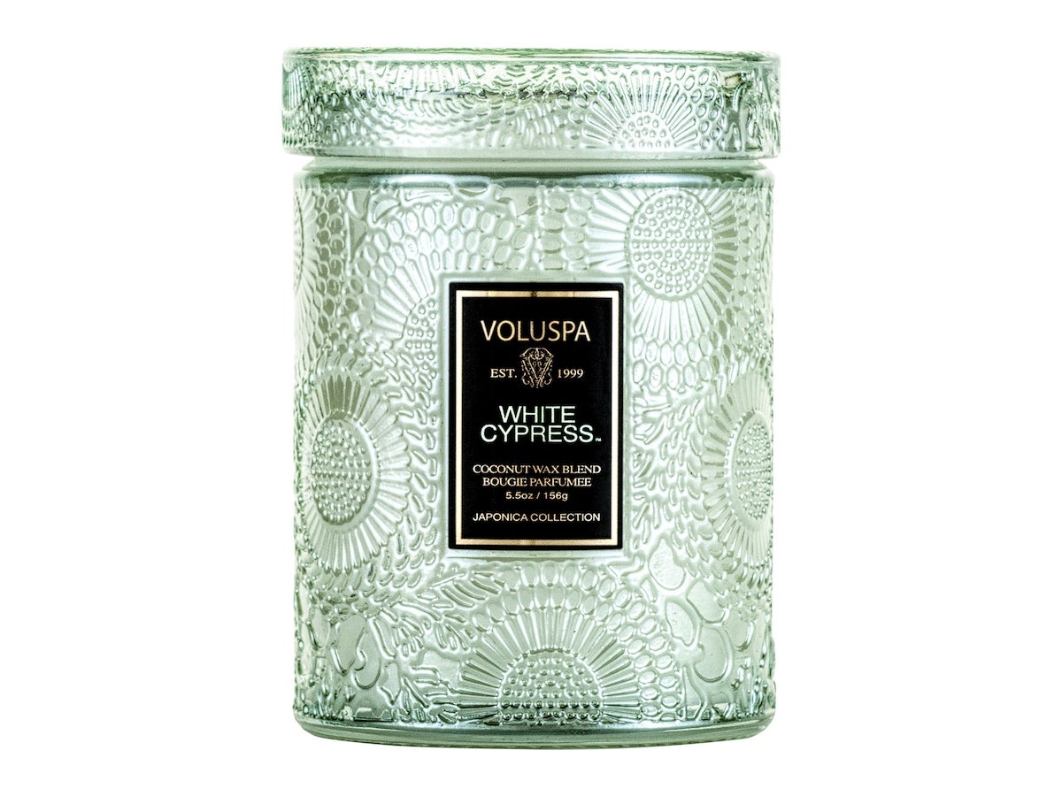 Voluspa White Cypress Glass Jar - 156 g