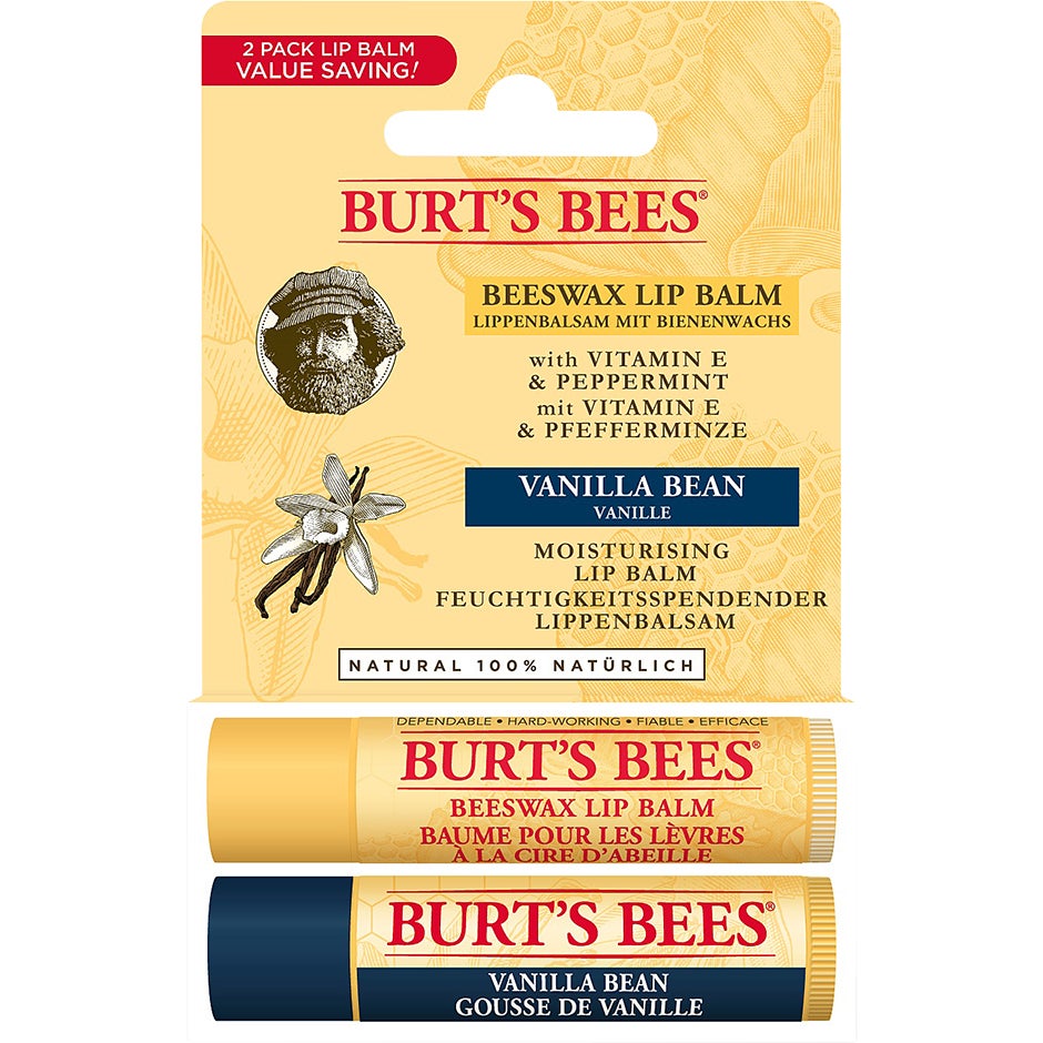 Burt's Bees Lip Balm Duo Beeswax & Vanilla Bean 4,25g + 4,25g - 8.5 g