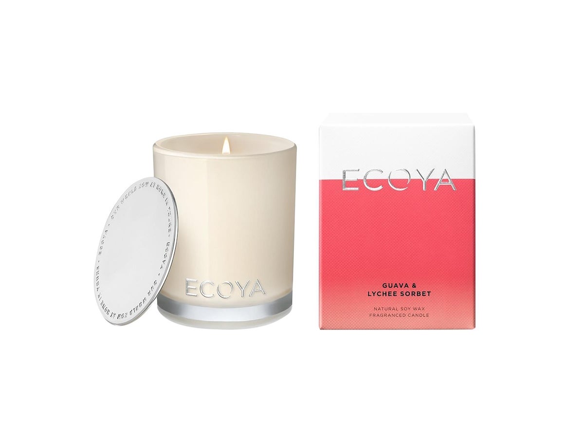 Ecoya Guava & Lychee Candle 80 gr 25t brennetid - 80 g