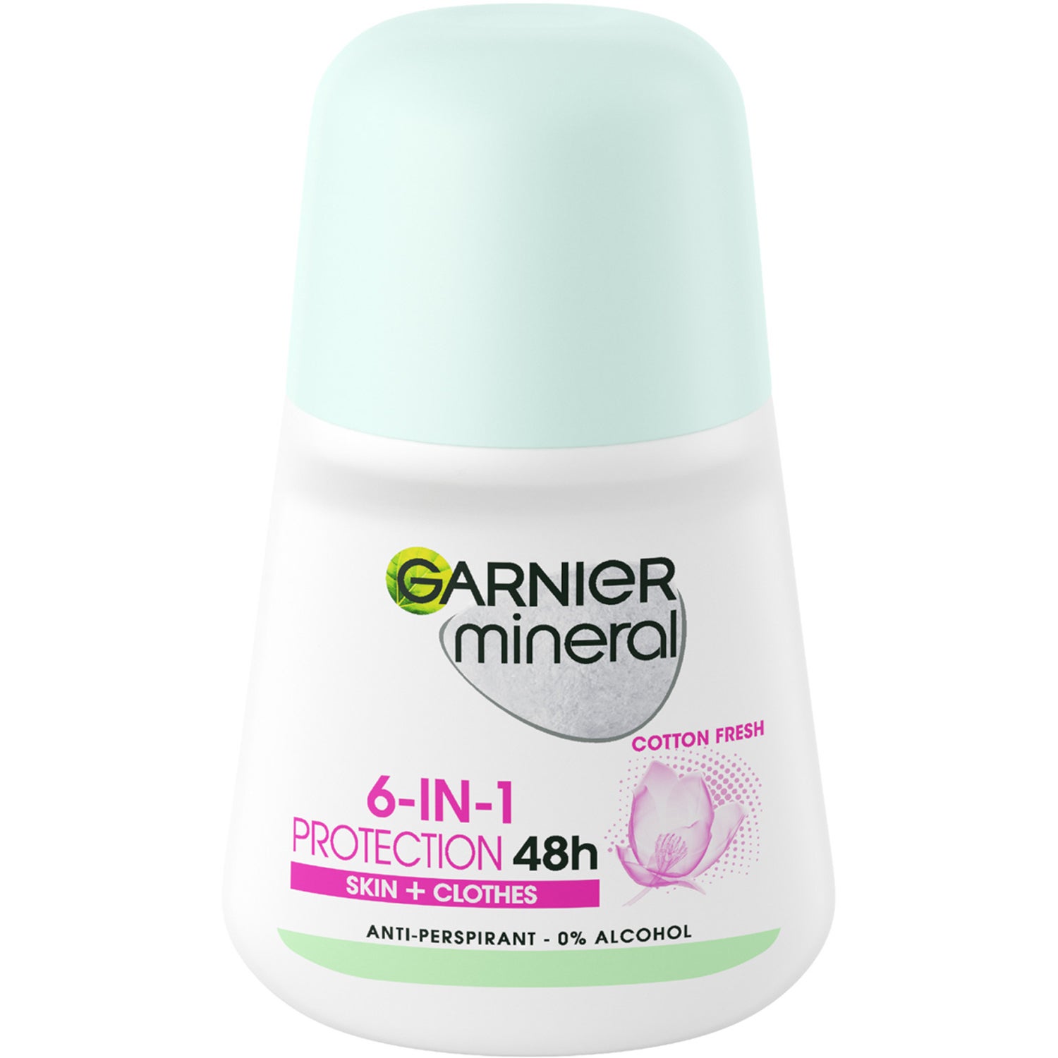 Garnier Mineral Invisible BlackWhite Colours 48hr Roll-on - 50 ml