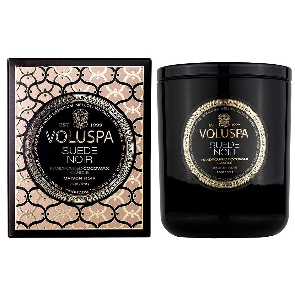 Voluspa Classic Boxed Candle Suede Noir - 269 g