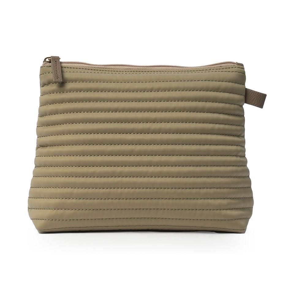 Ceannis Cosmetic M Taupe Soft Quilted Stripes Taupe