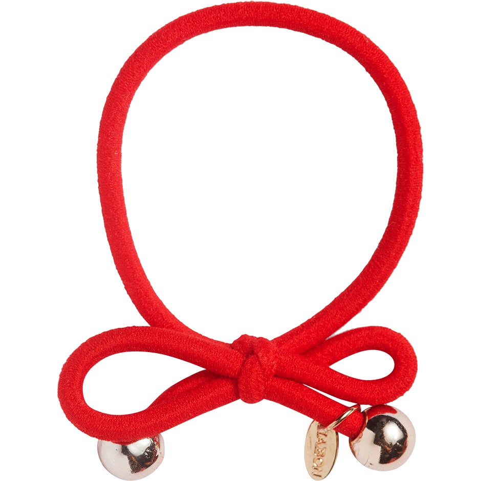 IA BON Hair Tie Gold Bead Red - pcs 1