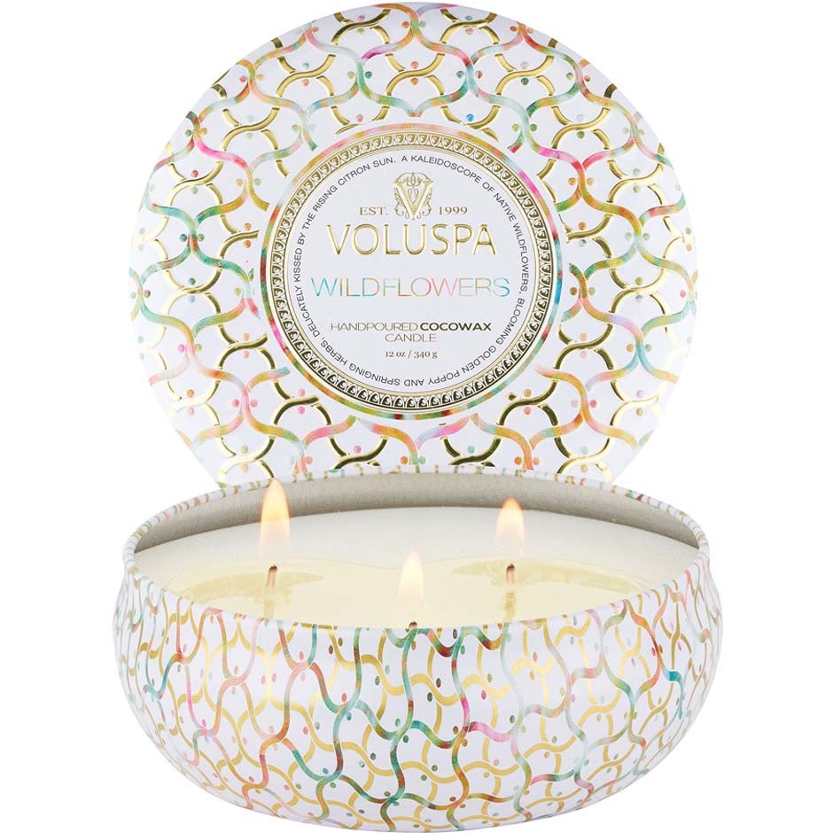 Voluspa 3-Wick Tin Candle Wildflowers - 340 g