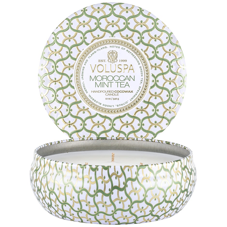 Voluspa 3-Wick Tin Candle Moroccan Mint Tea - 340 g