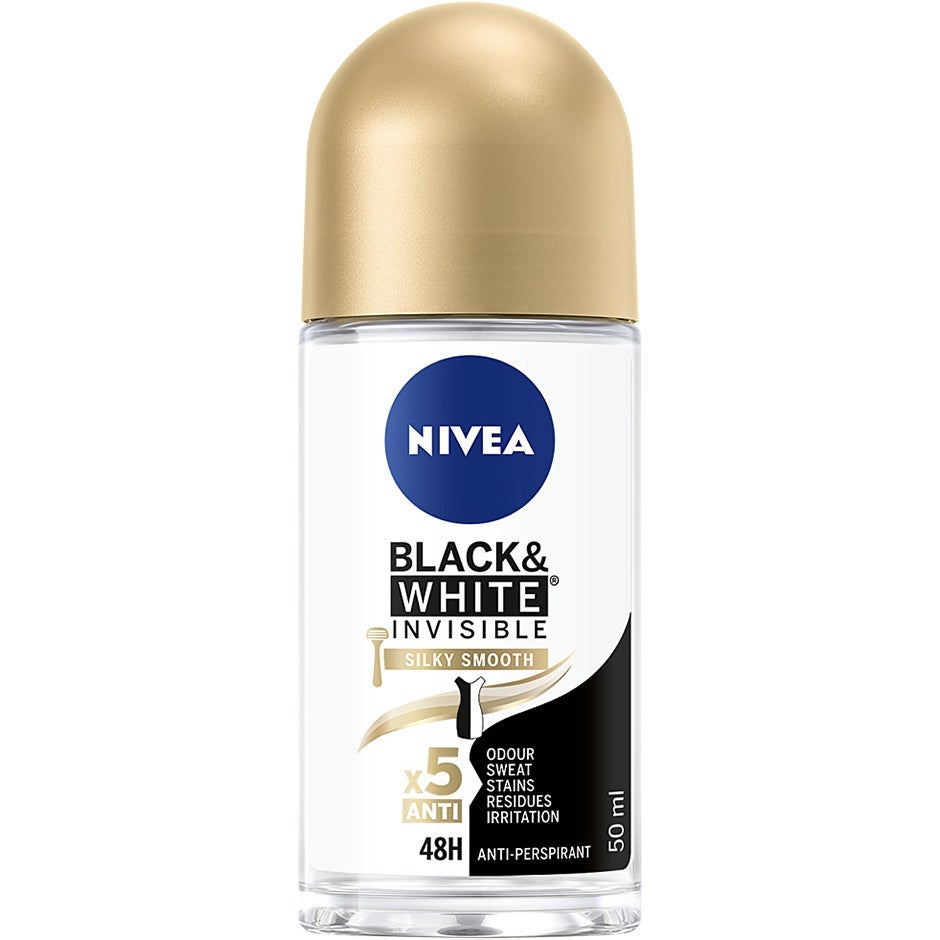 NIVEA Deo Rollon Black & White Silky Smooth 50 ml