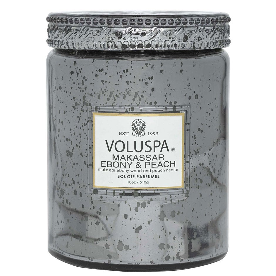 Voluspa Large Jar Candle Makassar Ebony & Peach 100h - 510 g