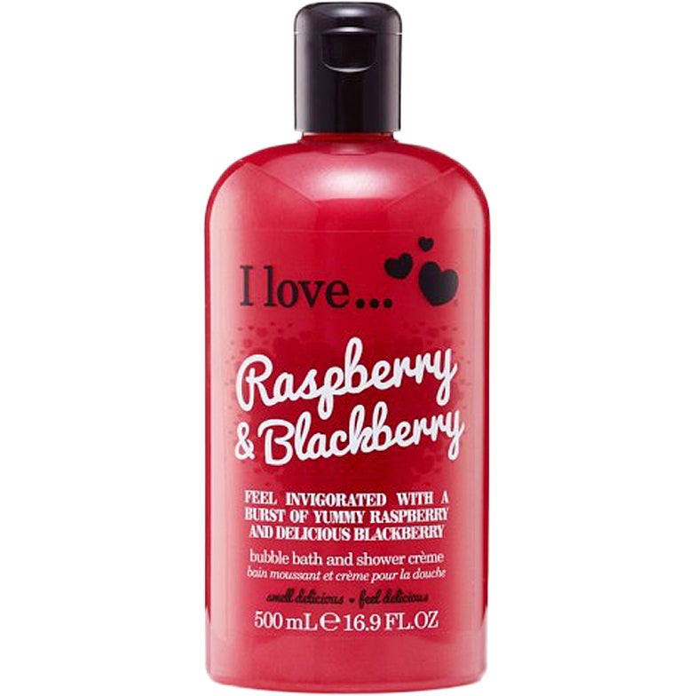 I Love Raspberry & Blackberry Bubble Bath & Shower Créme - 500 ml