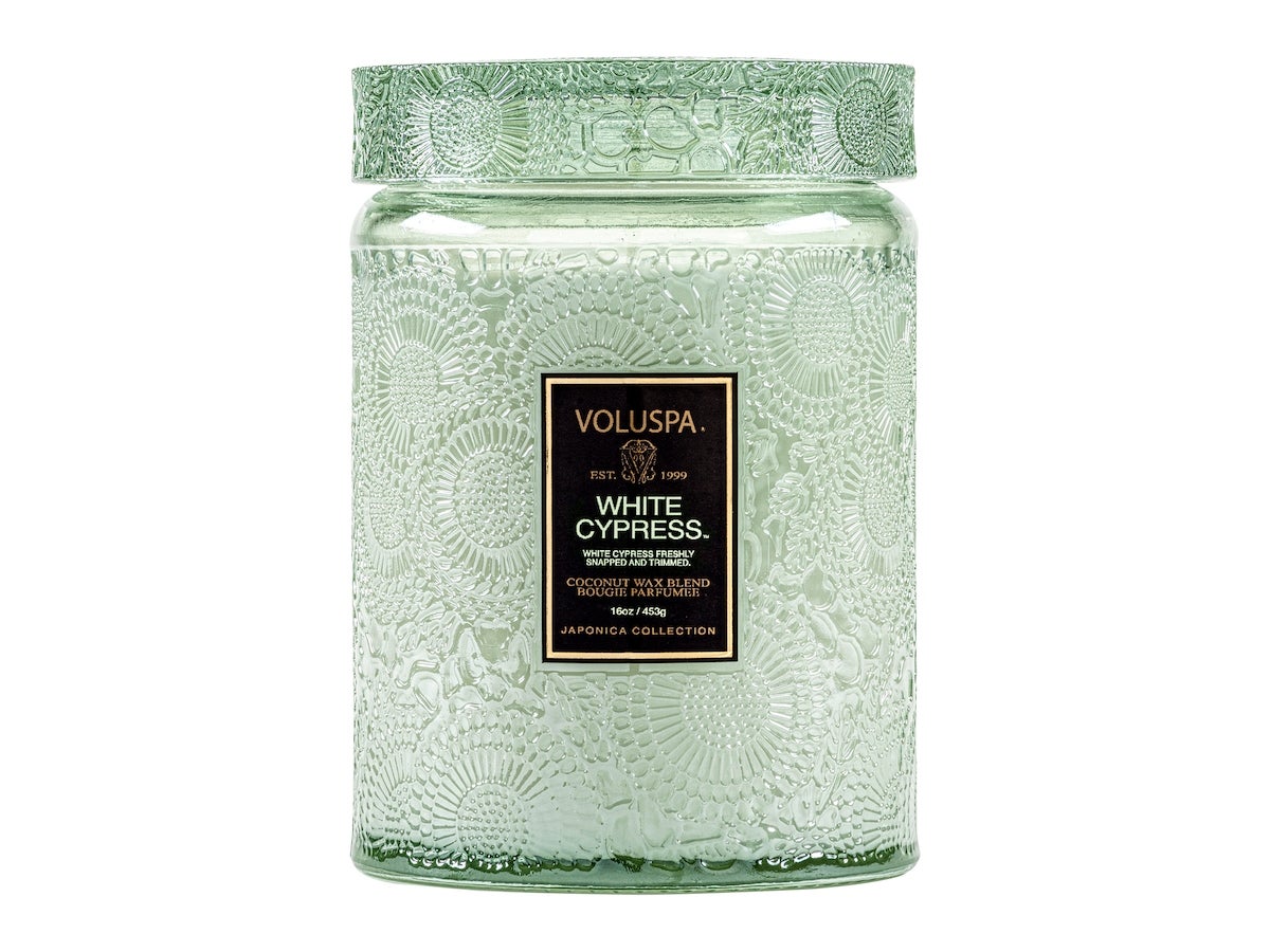 Voluspa White Cypress Large Glass - 453 g