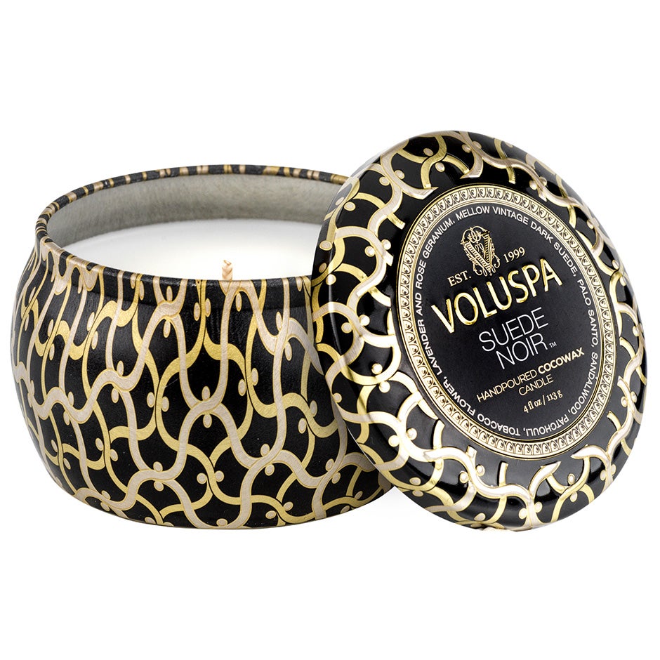 Voluspa Mini Tin Candle Suede Noir - 113 g