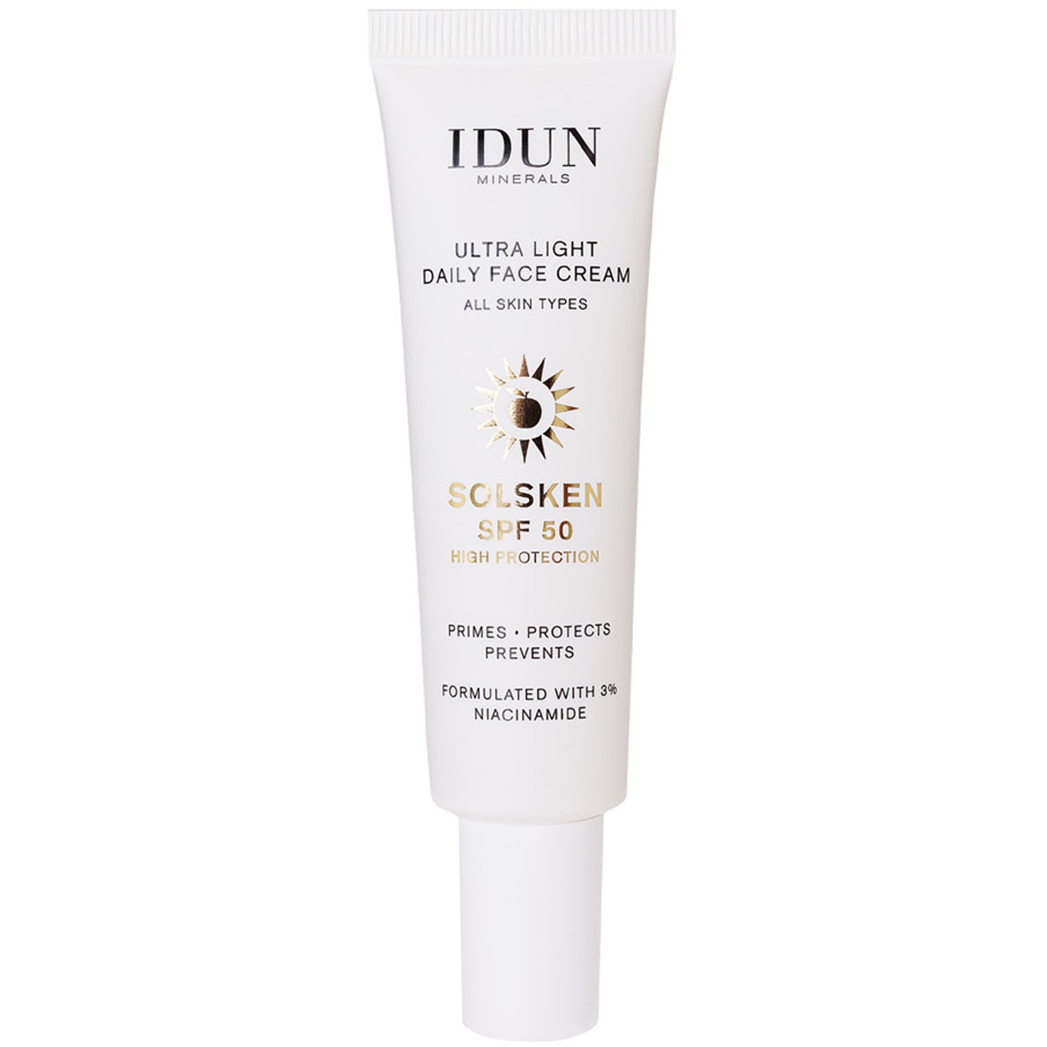 IDUN Minerals Ultra Light Daily Face Cream Solsken SPF 50 - 30 ml