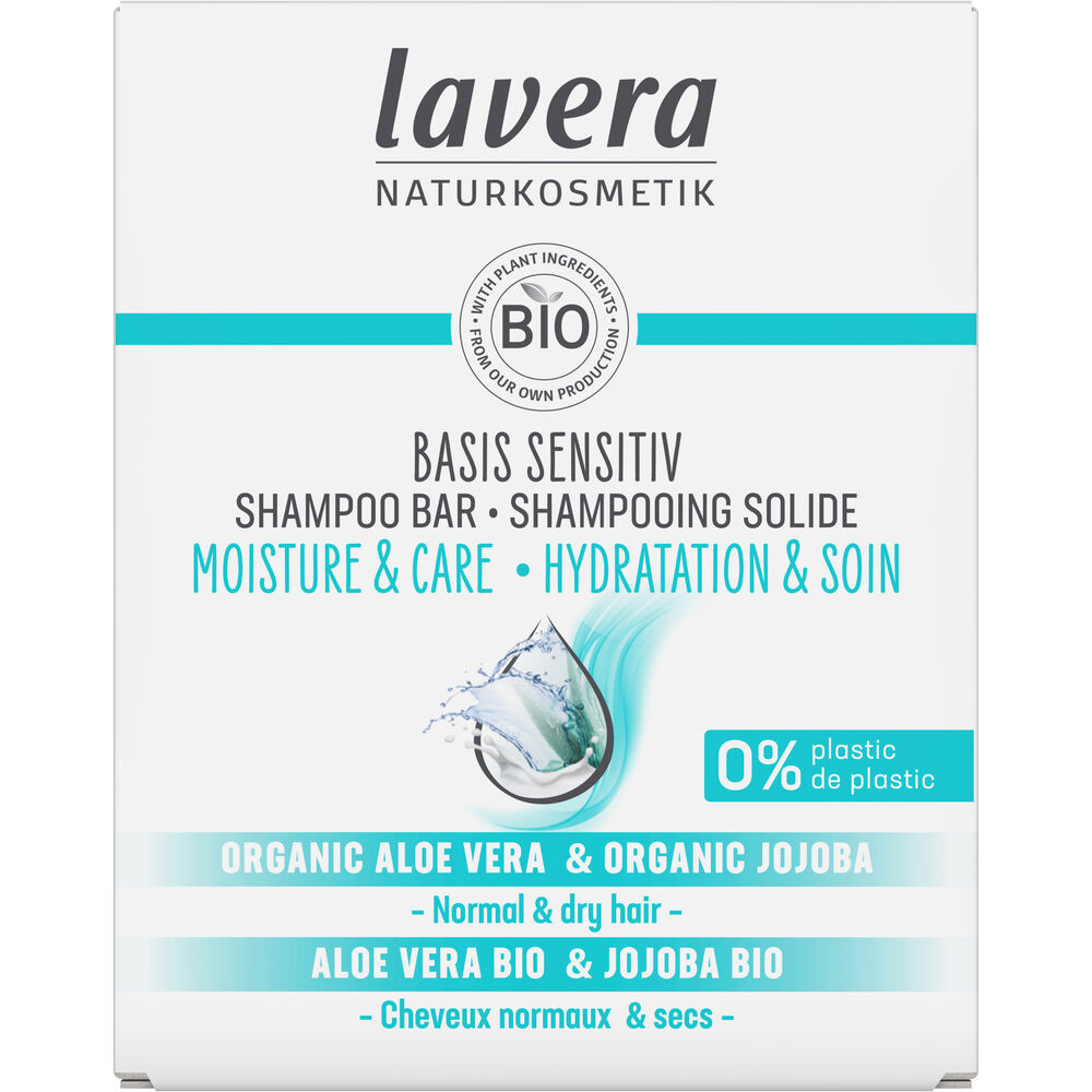 Lavera Basis Sensitiv Moisture & Care Shampoo Bar - Palashampoo