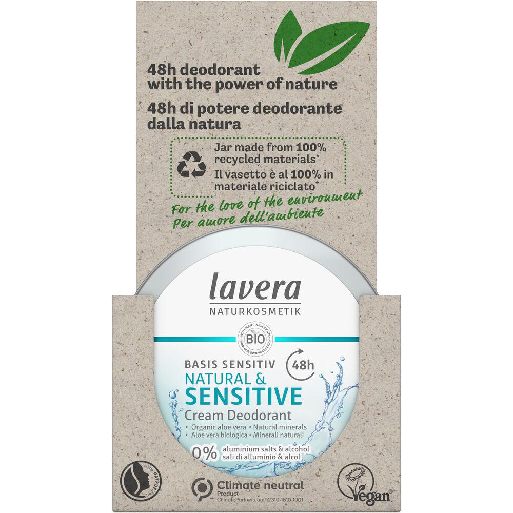 Lavera Basis Sensitiv Natural & Sensitive Cream Deodorant - Hellävarainen Voidedeodorantti