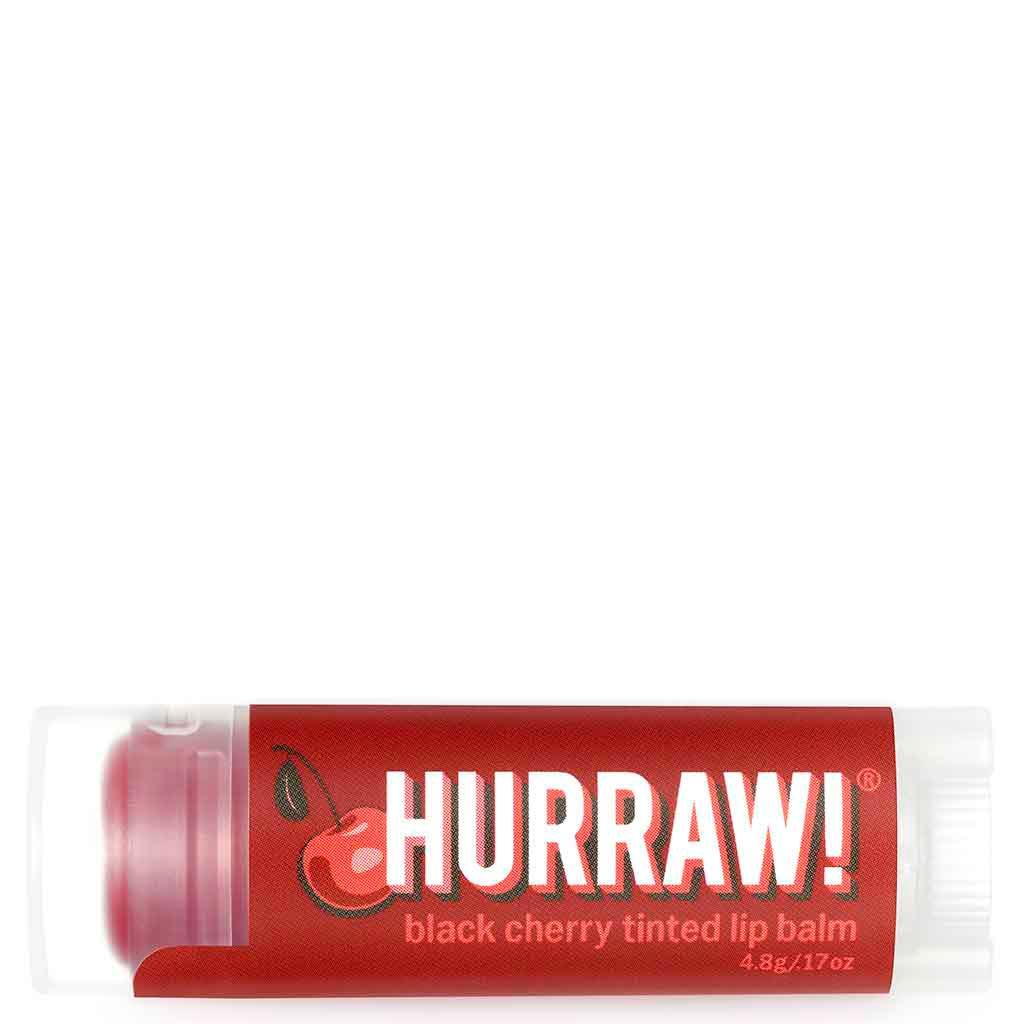 Hurraw! Black Cherry Tinted Lip Balm -Kirsikka Sävyttävä Huulivoide