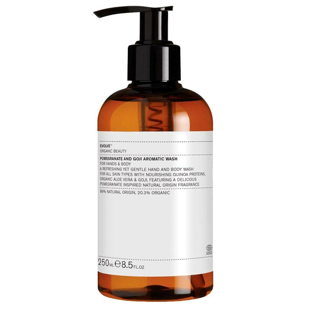 Evolve Organic Beauty Pomegranate and Goji Aromatic Wash - Pesuaine käsille ja vartalolle