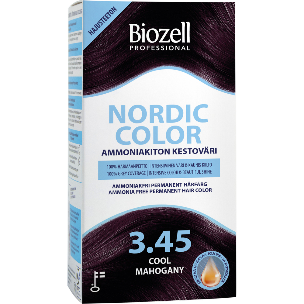 Biozell Professional Nordic Color - Kestoväri 3.45 Cool Mahogany