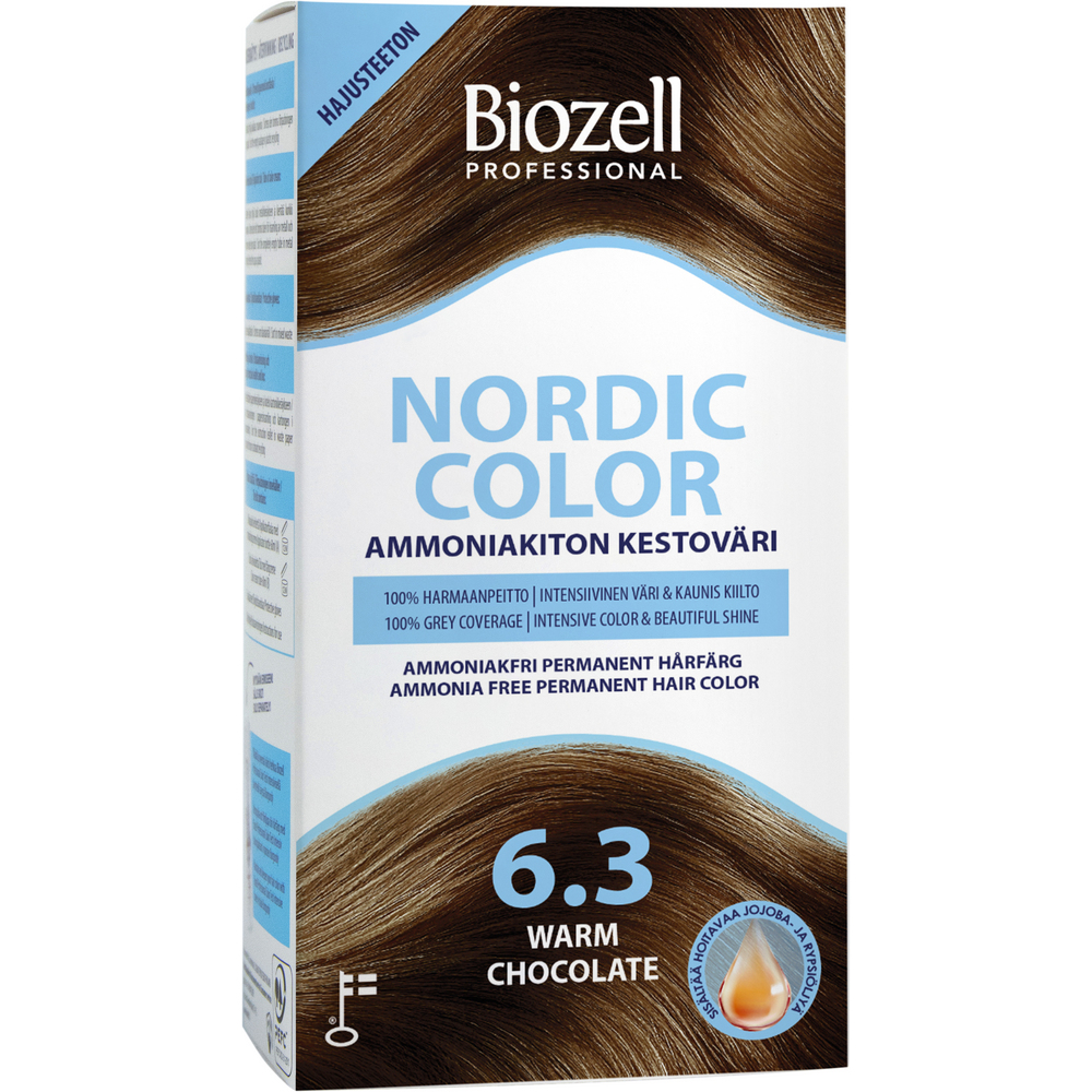 Biozell Professional Nordic Color - Kestoväri 6.3 Warm Chocolate