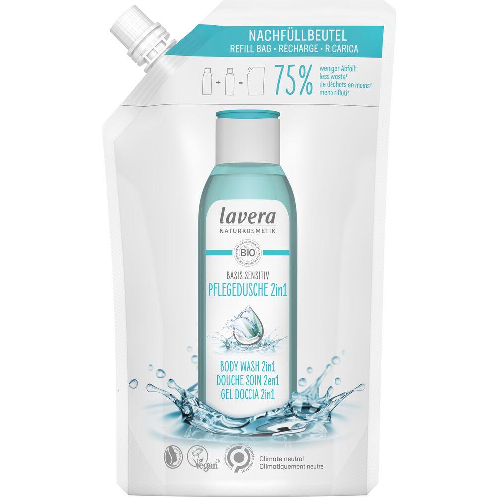 Lavera Basis Sensitiv Body Wash 2in1 Refill -Suihkugeeli Täyttöpussi