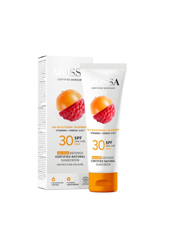 Mossa 365 Days Defence Certified Natural Sunscreen - Sävyttävä aurinkosuojavoide kasvoille SPF30