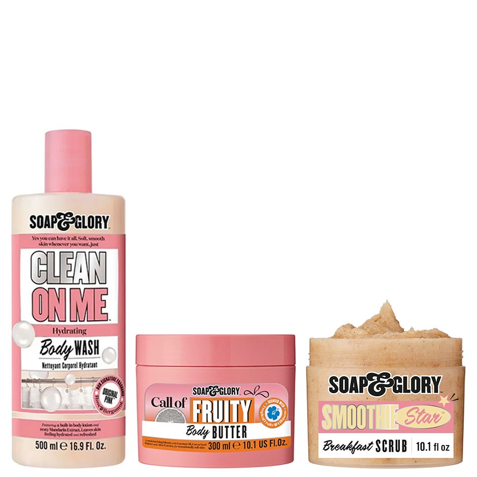 Soap & Glory Scentsational Trio Body Wash 500ml, Body Butter 300ml, Body Scrub 300ml - 1100 ml