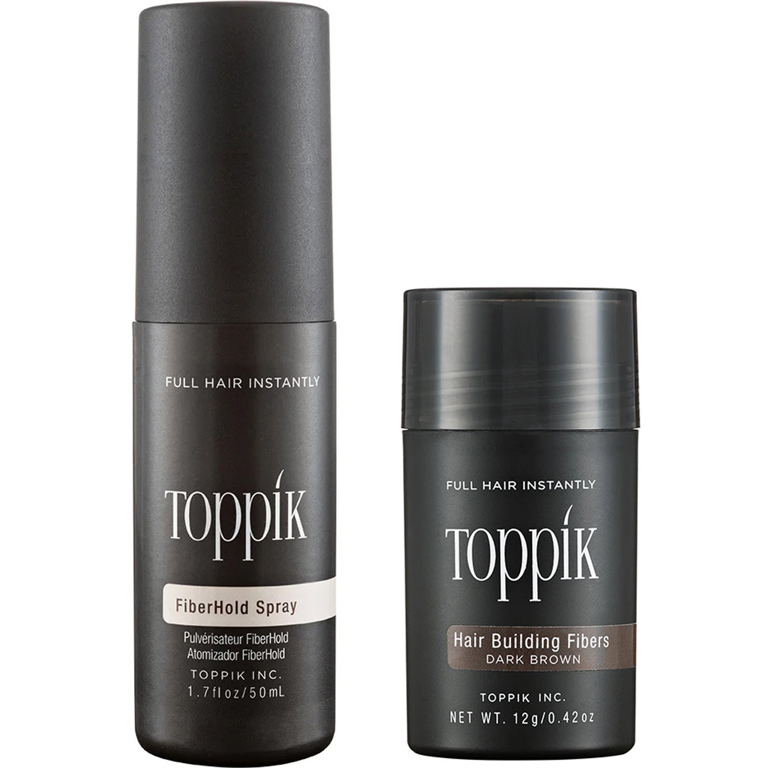 Toppik Hair Building Fibers Dark Brown & FiberHold Spray