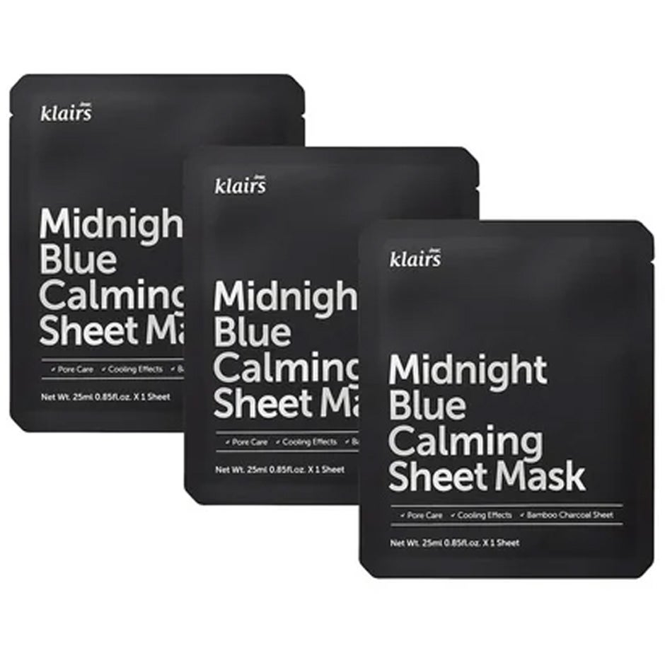 Klairs Klairs Midnight Blue Calming Sheet Mask 3 pcs